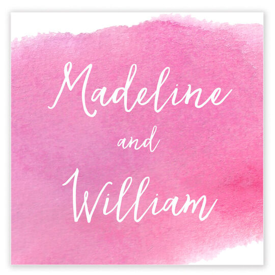 Pink Big Swash Square Gift Stickers